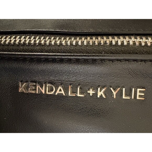 Kendall + Kylie Large Black Vegan Faux Leather Backpack Bag 15.5\